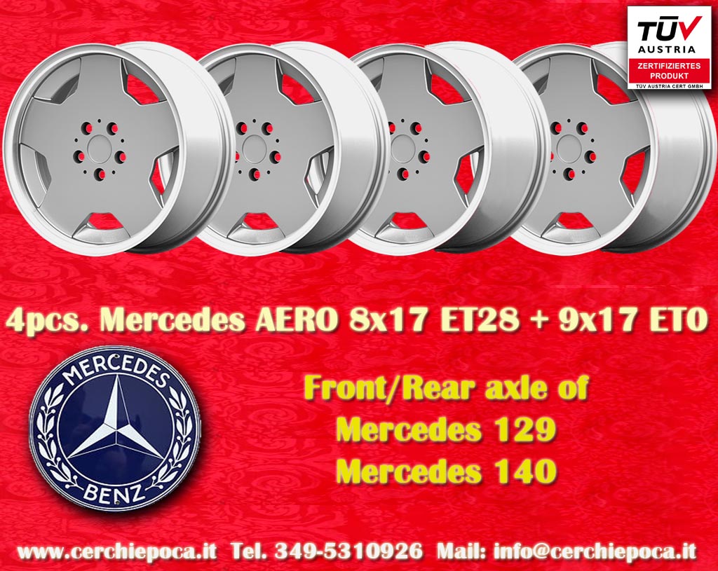 Mercedes Aero Mercedes 109 116 123 123 C123 D123 T126 126 C W107 W108 W109  9x17 ET0 5x112 c/b 66.6 mm Wheel