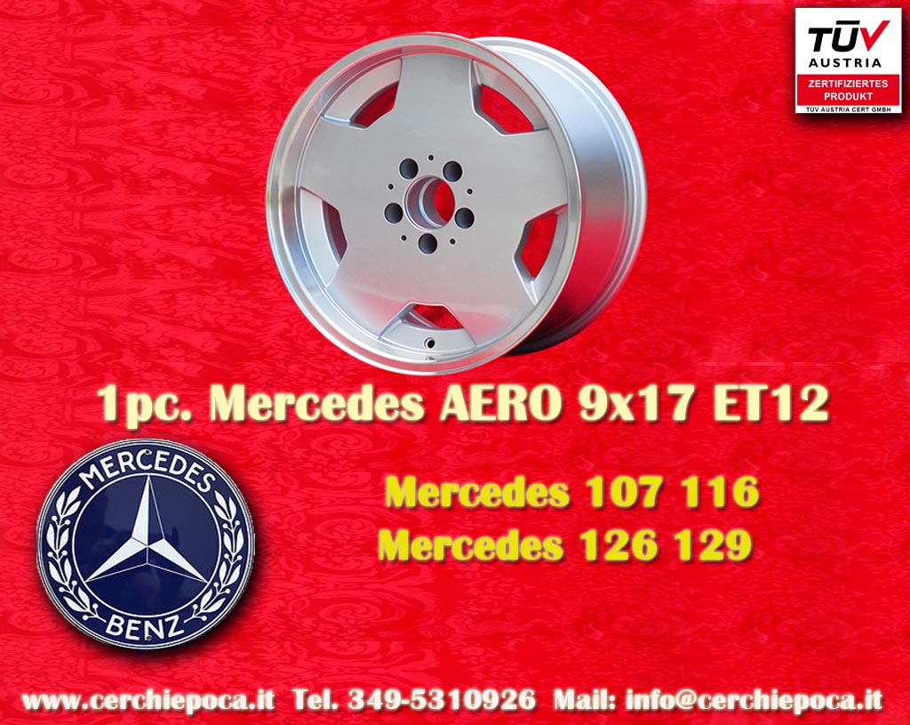 Mercedes Aero Mercedes W107 (W108 W109) W116 W126 W129  9x17 ET12 5x112 c/b 66.6 mm Wheel