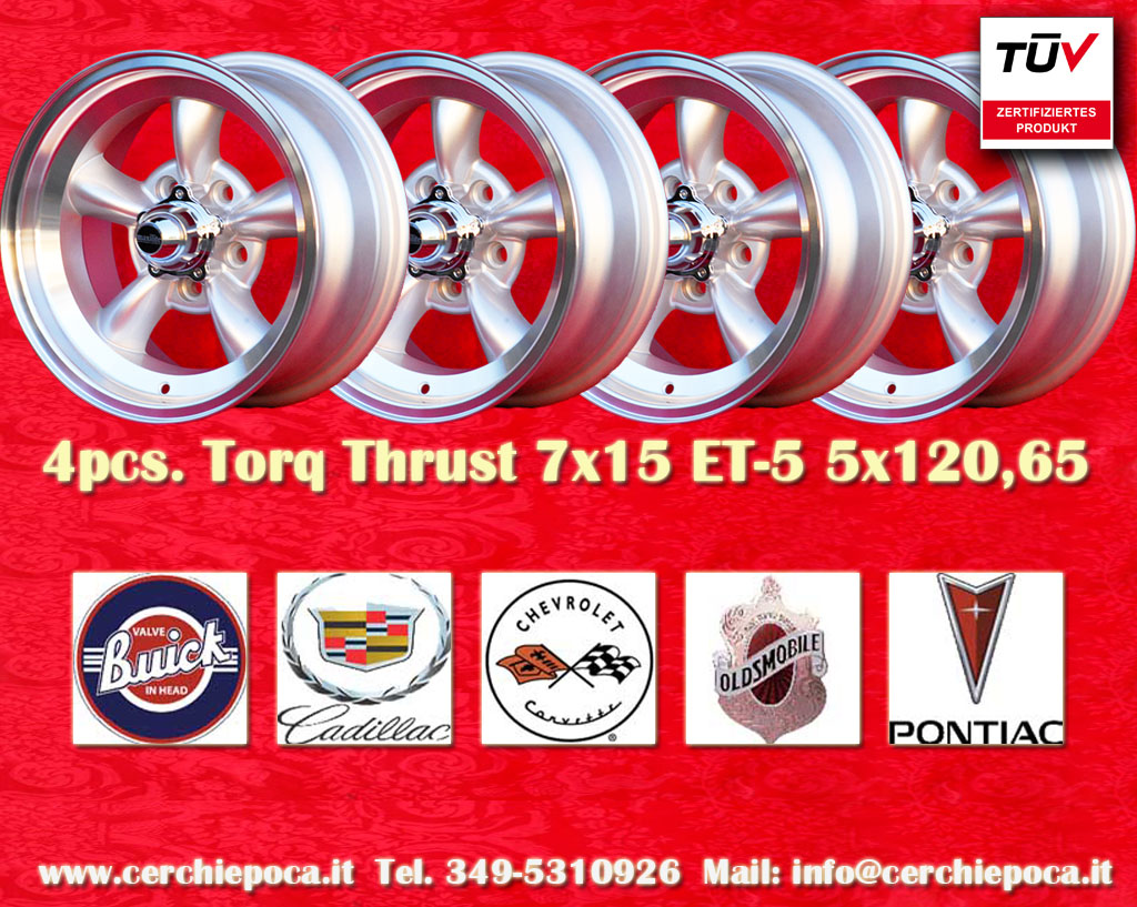 Buick Torq Thrust Buick Century -1982, Gran sport -1982, Regal, Skylark -1980, Le Sabre, Apollo  7x15 ET-5 5x120.65 c/b 83.1 mm Wheel