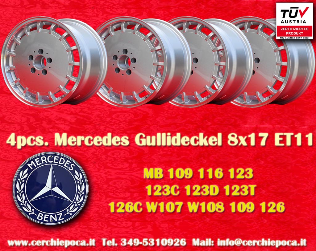 Mercedes Aero Mercedes Benz W 107, 108, 109, 116, 123, 126  8x17 ET11 5x112 c/b 66.6 mm Wheel