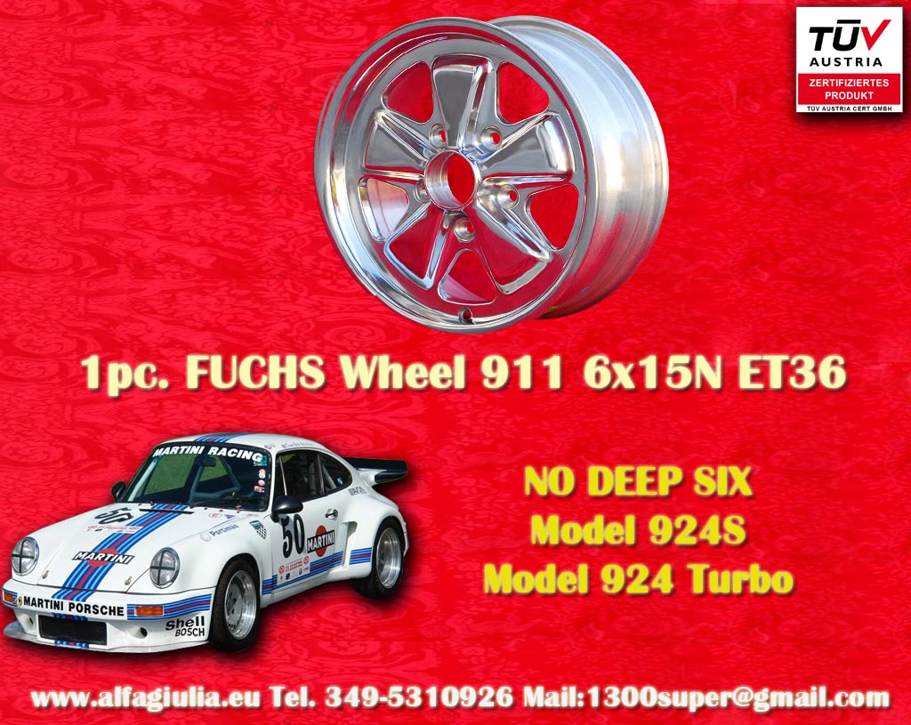Porsche Fuchs Porsche 911 924  6x15 ET36 5x130 c/b 71.6 mm Wheel