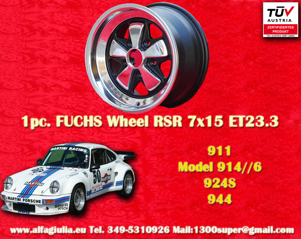 Porsche Fuchs Porsche 911 912 914/6  7x15 ET23.3 5x130 c/b 71.6 mm Wheel