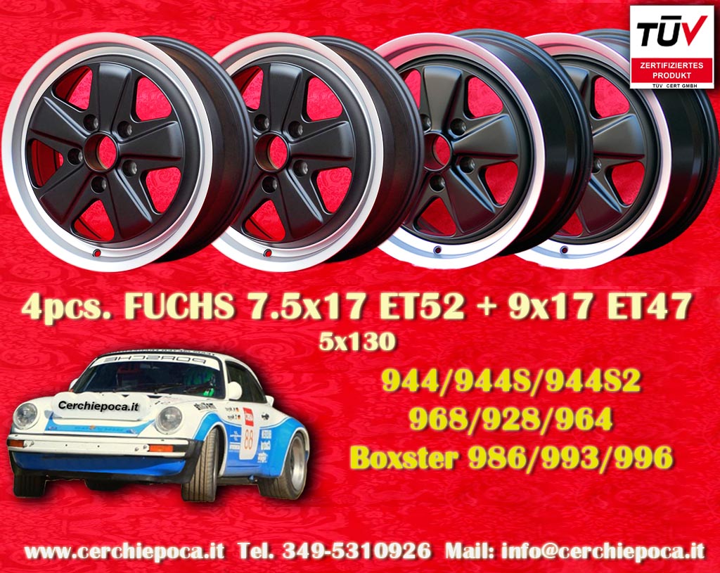 Porsche Fuchs Porsche 911 Typ 964, 965, 993, 996, Boxster 986, 968, 928, 944  7.5x17 ET52 5x130 c/b 71.6 mm Wheel