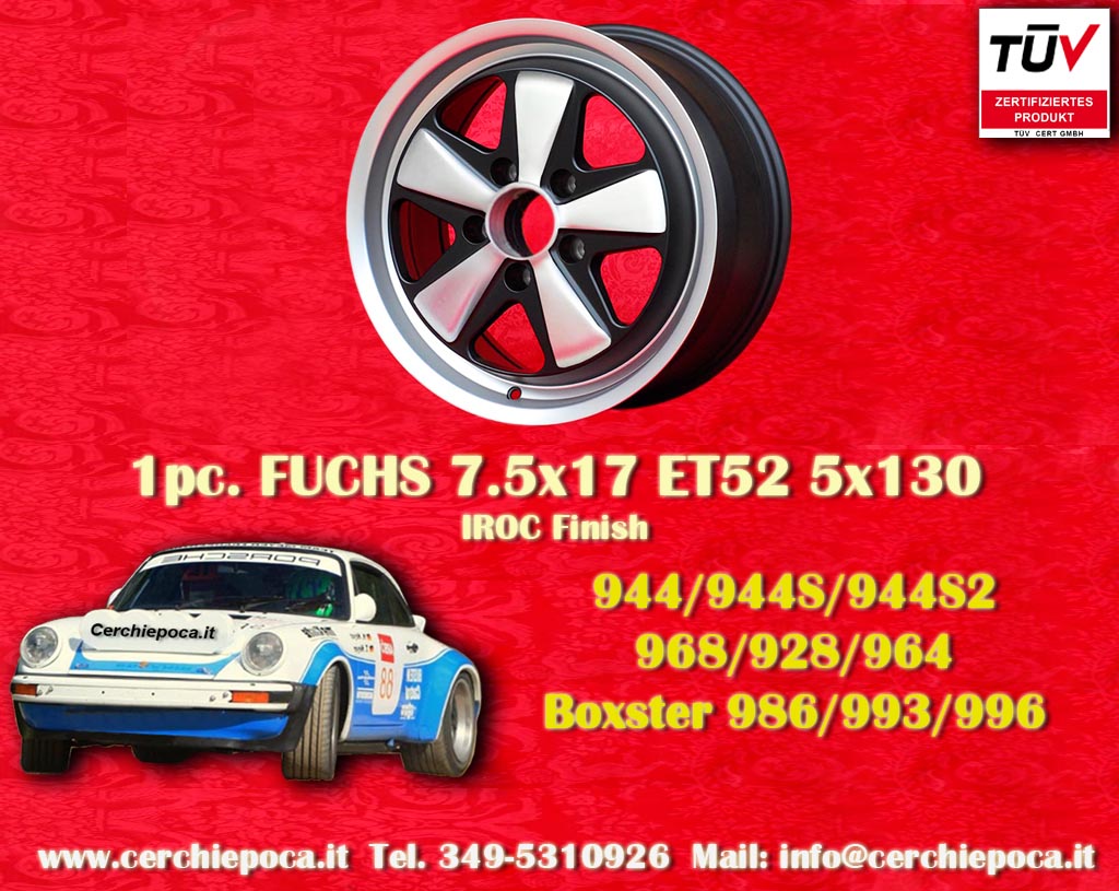 Porsche Fuchs Porsche 911 Typ 964, 965, 993, 996, Boxster 986, 968, 928, 944  7.5x17 ET52 5x130 c/b 71.6 mm Wheel
