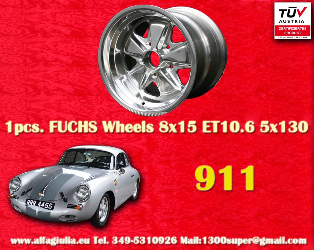 Porsche Fuchs Porsche 911  8x15 ET10.6 5x130 c/b 71.6 mm Wheel