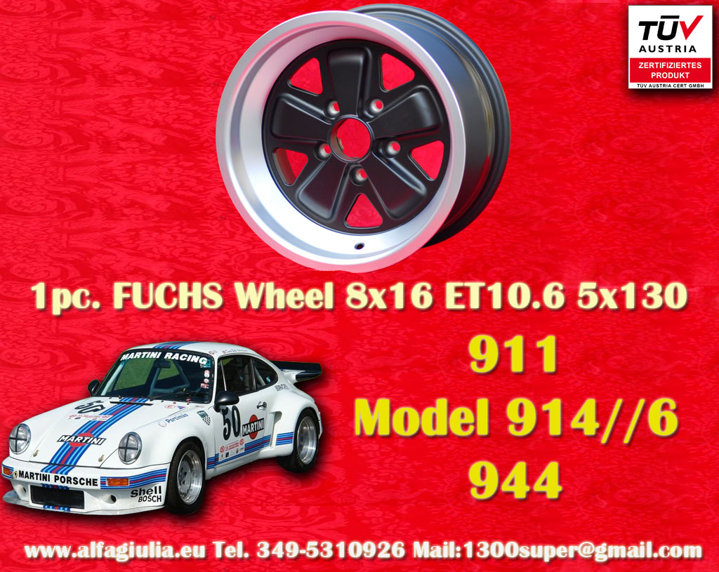 Porsche Fuchs Porsche 911  8x16 ET10.6 5x130 c/b 71.6 mm Wheel