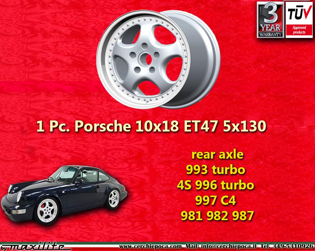 Porsche Speedline 996 Turbo, 964 Turbo, 964 Turbo 3.6, 964 Turbo S, 993  10x18 ET47 5x130 c/b 71.6 mm Wheel