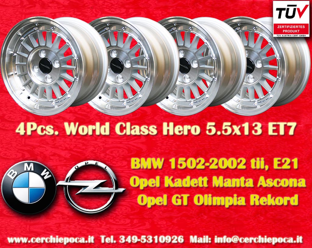 BMW Minilite BMW 1602 2002 tii Serie 3 E21  5.5x13 ET18 4x100 c/b 57.1 mm Wheel
